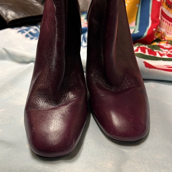 Derek Lam 10 Crosby wine colored square heel knee boots - Picture 5 of 9